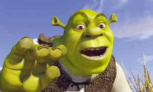 Shrek 4k Candid And Surprised Wallpaper