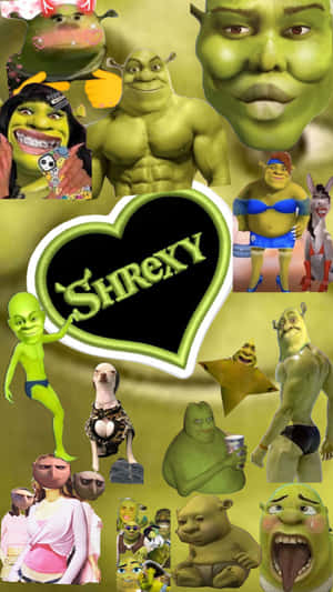 Shrek Aesthetic Collage Wallpaper