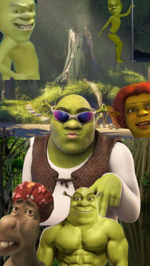 Shrek_ Character_ Collage Wallpaper