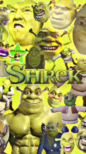 Shrek Collage Aesthetic Wallpaper