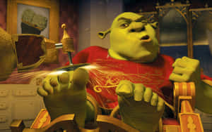 Shrek Relaxingin Chair Wallpaper