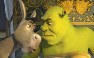 Shrekand Donkey Friendship Moment Wallpaper