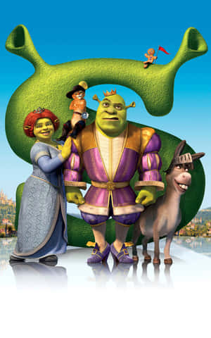 Shrekand Friends Royal Portrait Wallpaper