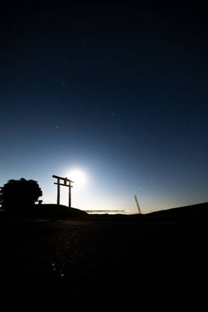 Shrine At Night Ipad Mini Wallpaper