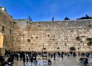 Shrine Wailing Wall Jewish Heritage Wallpaper