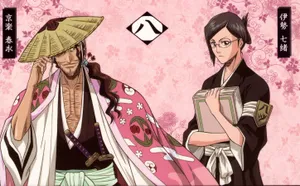 Shunsui Kyoraku, Captain Of The 8th Division Of The Gotei 13 Wallpaper