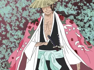 Shunsui Kyoraku, Captain Of The 8th Division Of The Gotei 13 Wallpaper