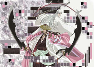 Shunsui Kyoraku Of The Eight Division In Bleach Wallpaper