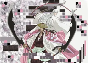 Shunsui Kyoraku Of The Eight Division In Bleach Wallpaper