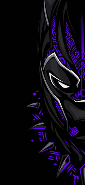 Sick Phone Black Panther Face Wallpaper