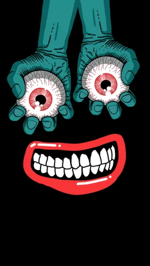 Sick Phone Eyeballs And Mouth Wallpaper