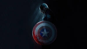 Side View Captain America Laptop Wallpaper