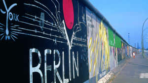 Sidewalk By The Berlin Wall Wallpaper