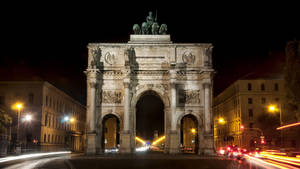 Siegestor Arch In Munich Wallpaper