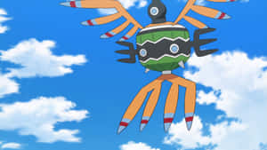 Sigilyph Against Blue Sky With Clouds Wallpaper