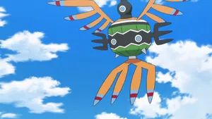 Sigilyph Against Blue Sky With Clouds Wallpaper