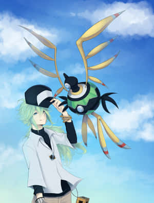 Sigilyph With Anime Boy Wallpaper