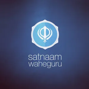 Sikhism Symbol Satnaam Waheguru Blue Wallpaper