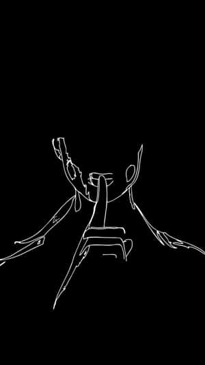 Silent Gesture Outline Wallpaper