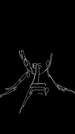 Silent Gesture Outline Wallpaper