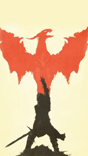 Silhouette Dragon Age Inquisition Phone Wallpaper