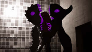 Silhouetted Figureswith Purple Eyes Wallpaper