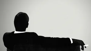 Silhouetteof Manin Suit Relaxing Wallpaper