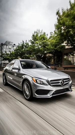Silver Action Mercedes Classic Iphone Wallpaper