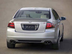 Silver Acura R L Rear View Wallpaper