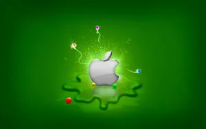 Silver Apple Logo Mac Os Wallpaper