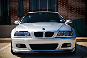 Silver B M W E46 Parked Outdoors Wallpaper