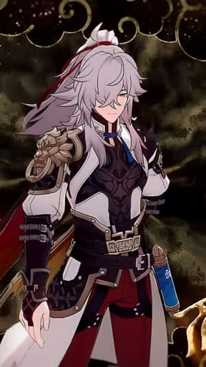 Silver Haired Anime Warrior Wallpaper