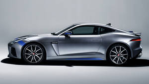 Silver Jaguar F-type Profile Graphic Wallpaper