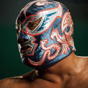 Silver King In Blue Glitter Mask Wallpaper