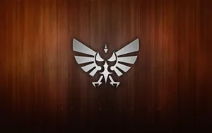 Silver Logo On Wood Wallpaper