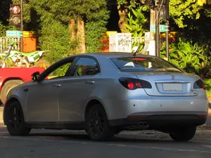 Silver M G550 Sedan Rear View Wallpaper