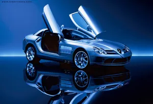 Silver Mercedes-benz Gull-wing Doors Hd Wallpaper