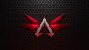 Silver Metal Apex Legends Logo With Wings Wallpaper