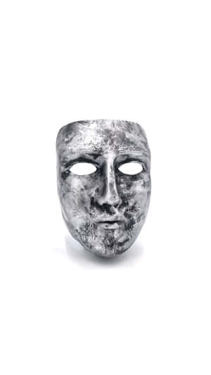 Silver Metallic Mask Isolated Wallpaper