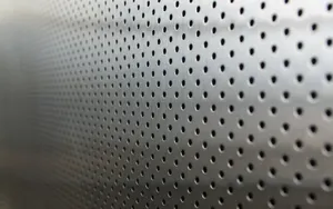Silver Metallic Perforated Wallpaper