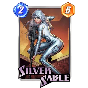 Silver Sable In Action Wallpaper