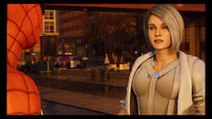 Silver Sable Posing In An Action-packed Setting. Wallpaper