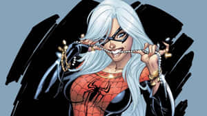 Silver Sable Standing Triumphantly In A Dynamic Pose Wallpaper