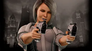 Silver Sable, The Fearless Mercenary And Leader Of The Wild Pack In Action Wallpaper