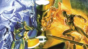 Silver Surfer Cosmic Battle Wallpaper