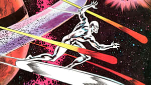 Silver Surfer Cosmic Battle Wallpaper