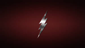 Silver The Flash Logo On Red Wallpaper