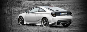 Silver Toyota Celica Side View Wallpaper