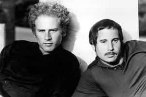 Simon And Garfunkel_ Black And White Portrait Wallpaper