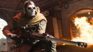 Simon Ghost Riley, The Masked Elite Commando In Action Wallpaper